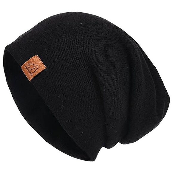 Knit Beanies Winter Hats for Women,Black - Picture 1 of 8